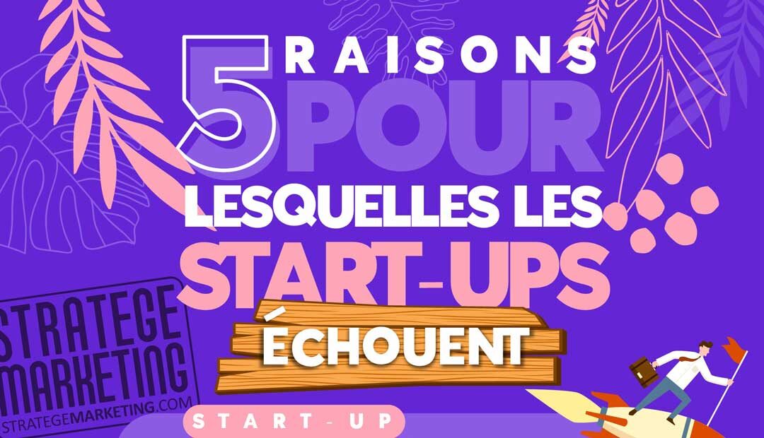 5 raisons pour lesquelles les start-ups échouent (infographie)